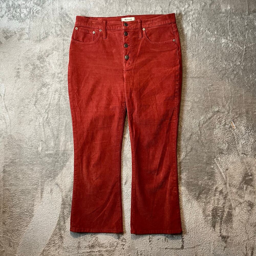Madewell Rust Red Bootcut Corduroy Jeans